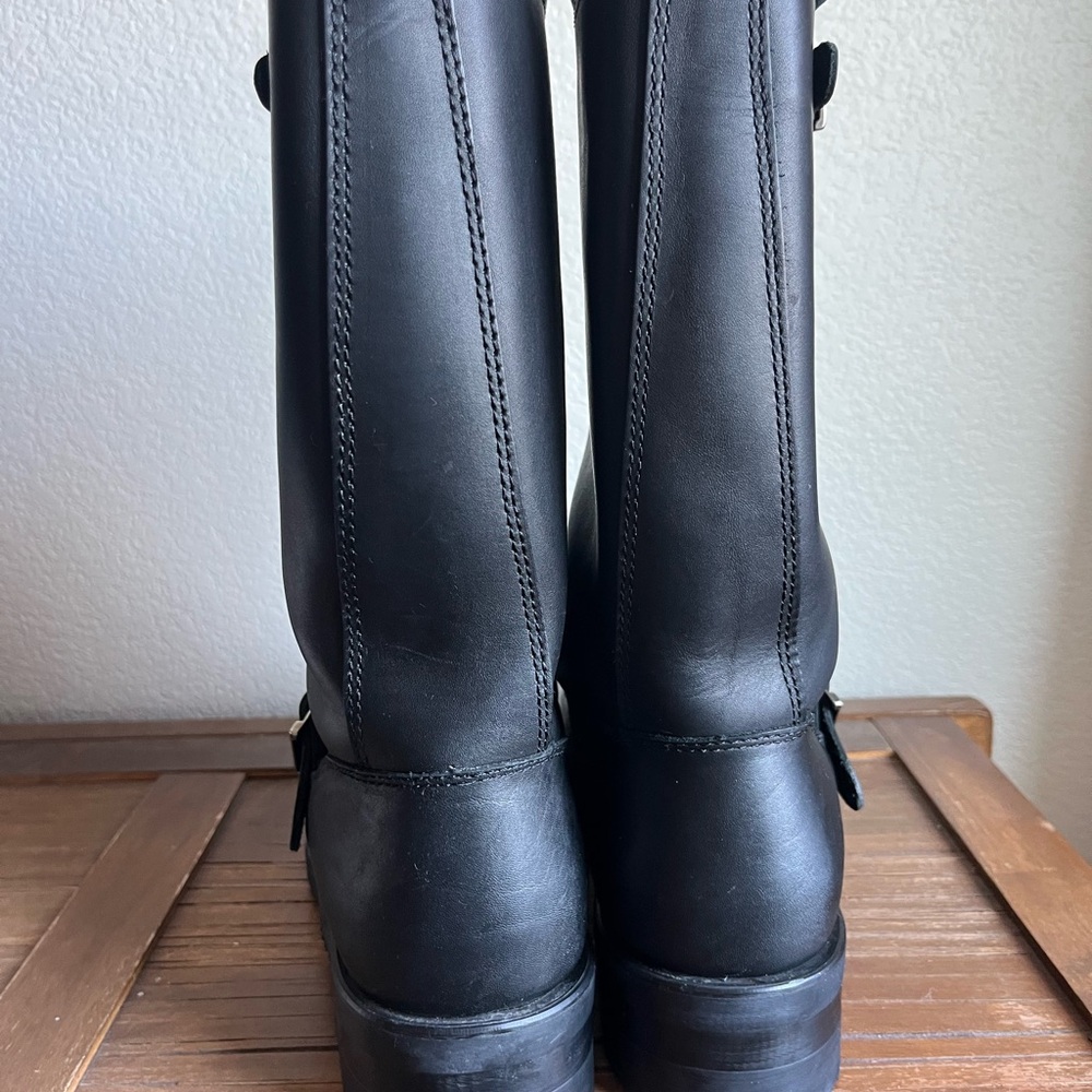 Harley-Davidson Men’s Black Leather Engineer Oil Resistant Motorcycle Boots - Picture 2 of 7